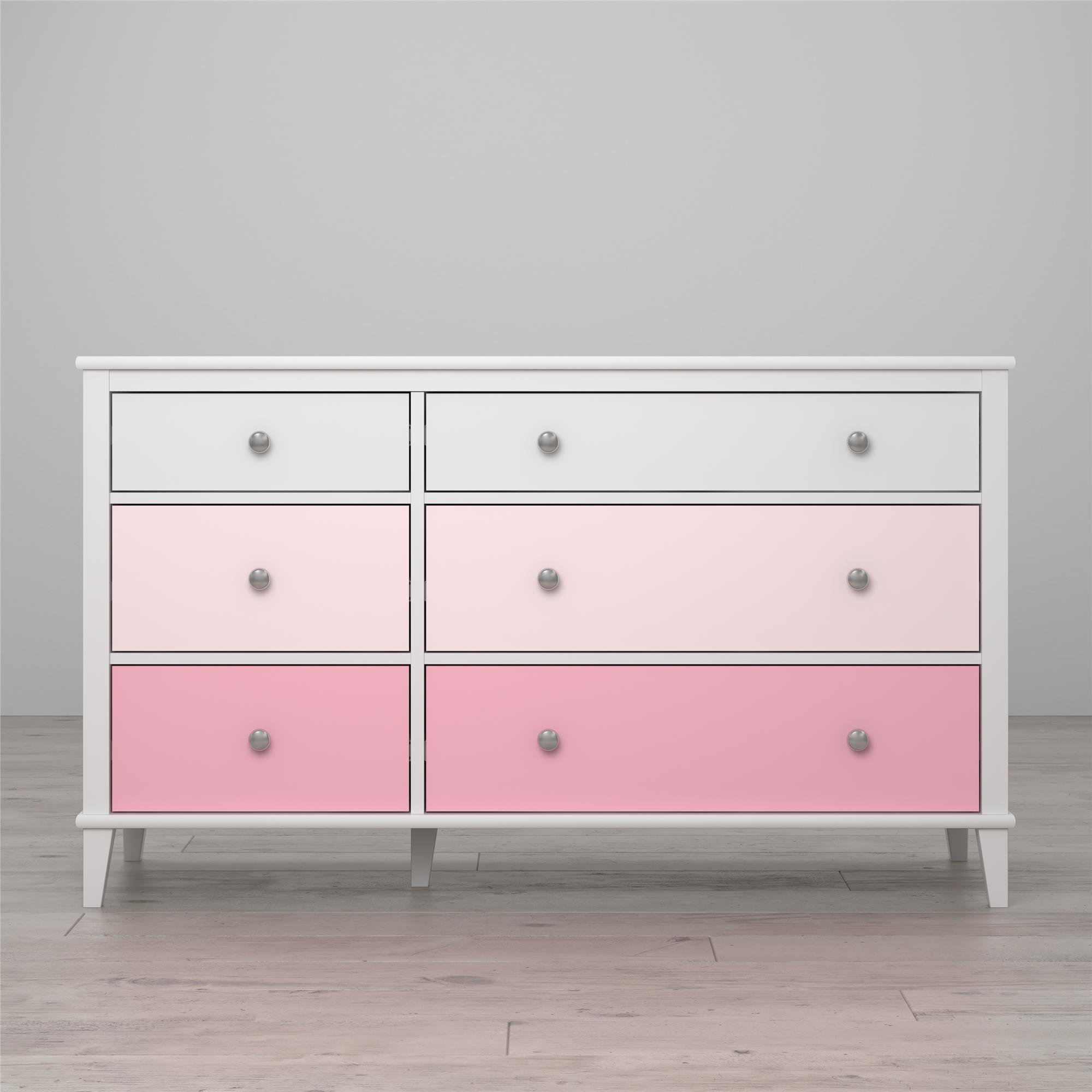 pink nursery dresser