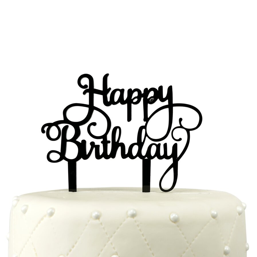 Happy Birthday Acrylic Cake Topper