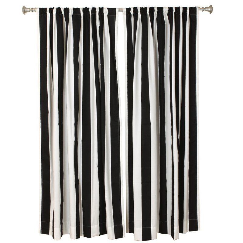 black and white striped curtains target