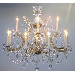 Alvarado 13-Light Gold Chain Crystal Chandelier