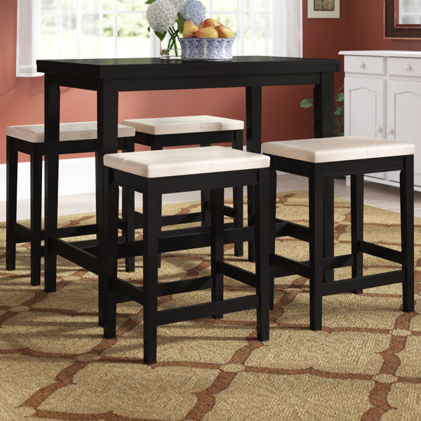 Keane 5 Piece Counter Height Solid Wood Dining Set By Red Barrel Studio 2019 Sale