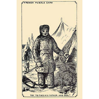 Buyenlarge Try To Find His Father And Dog By French Puzzle Card