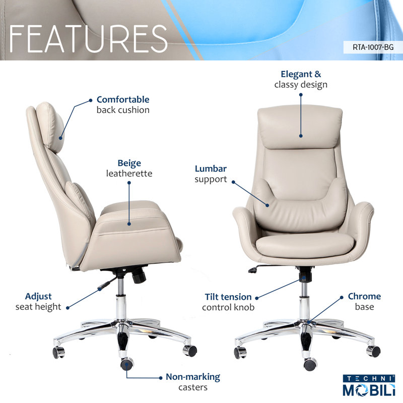 Ebern Designs Conley Best Ergonomic Home Office High Back Executive Conley Best Ergonomic Home Office High Back Executive Chair