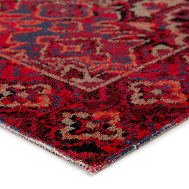 World Menagerie Jamil Medallion Red Indoor Outdoor Area Rug World Menagerie Jamil Medallion Red