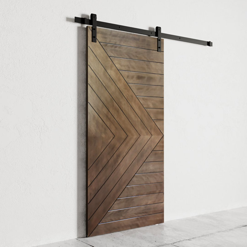 Urban Woodcraft Paneled Wood Finish Dawson Barn Door With Installation Hardware Kit Wayfair