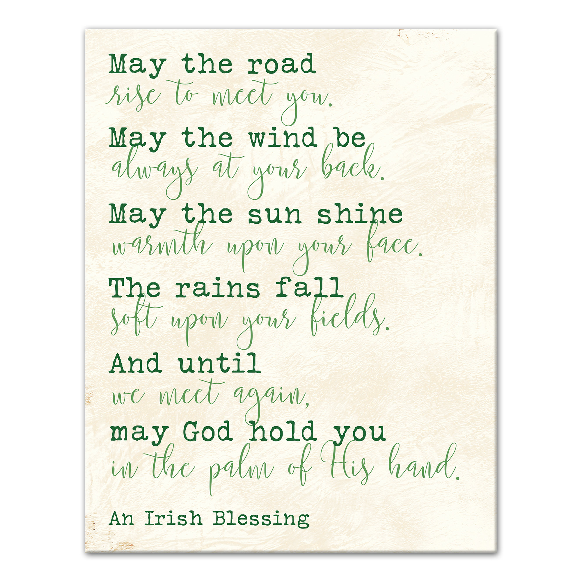Red Barrel Studio Irish Blessing Textual Art Print On Wrapped
