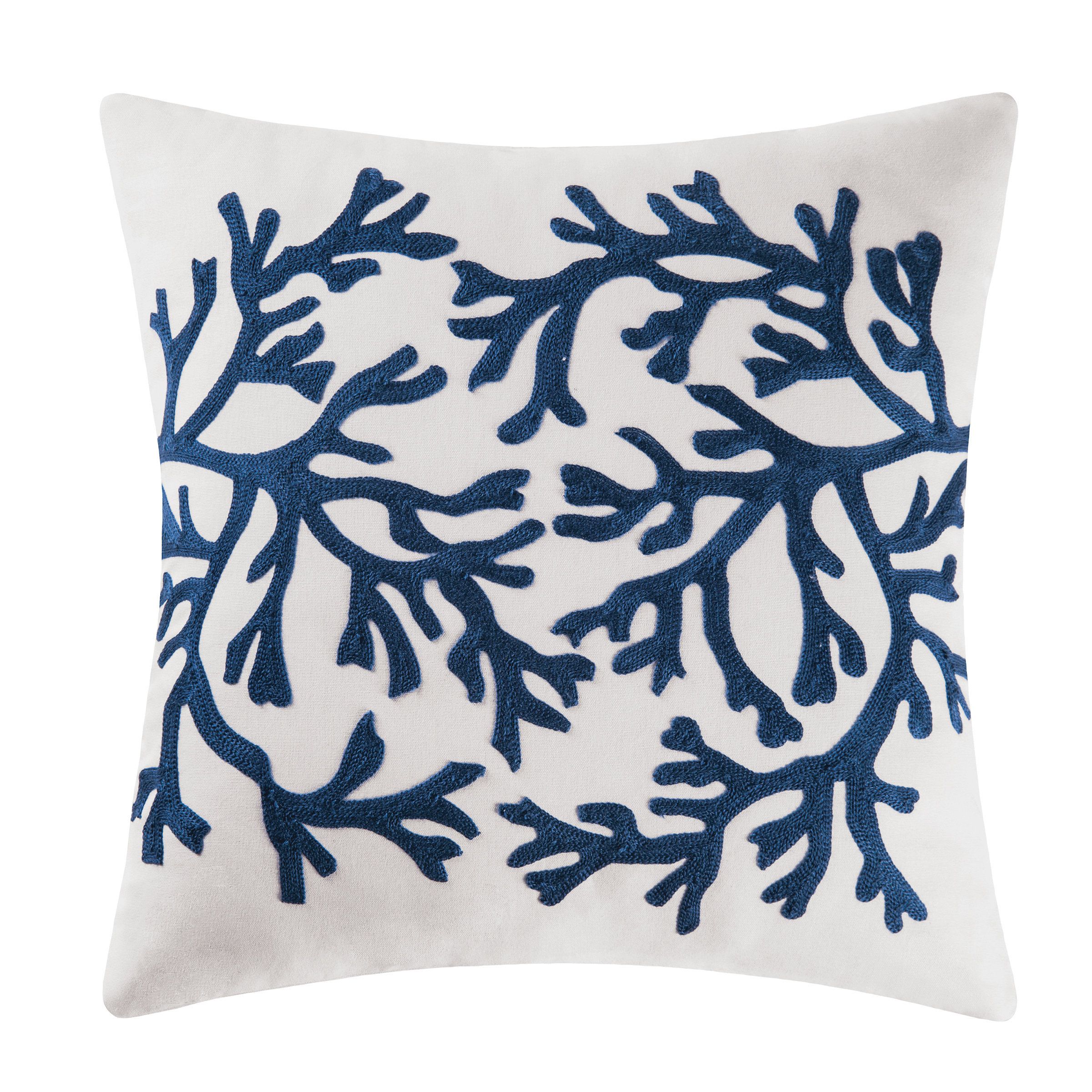 Highland Dunes Waupaca Coral Coastal 100 Cotton Throw Pillow