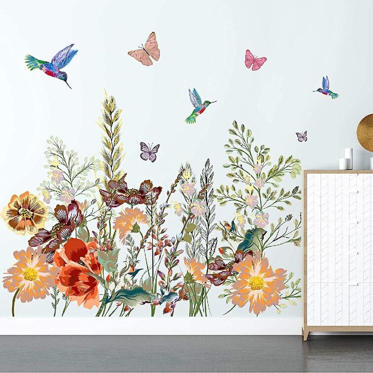 Flower Birds Butterflies Removable Kids Baby Wall Decal Vinyl Stickers Art Decor