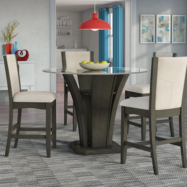 Kangas 5-Piece Round Counter Height Dining Set By Brayden Studio Herry Up