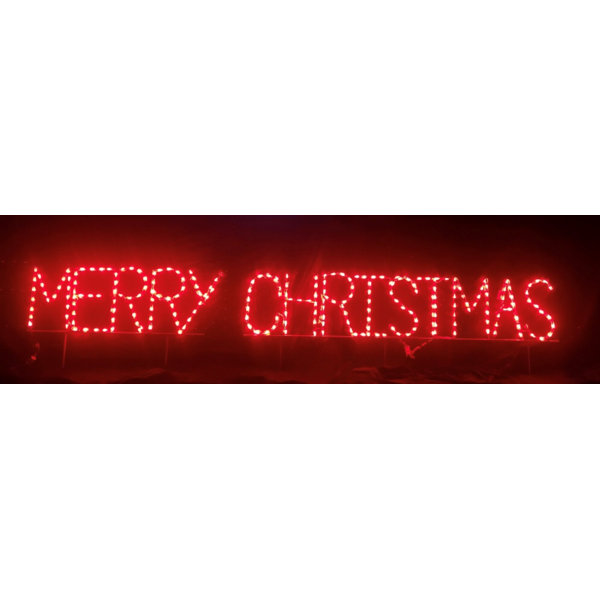 The Holiday Aisle Led Lit Merry Christmas Yard Sign Block Letters String Light Reviews Wayfair