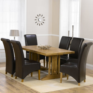 Essgruppe Spencer mit ausziehbarem Tisch und 6 S..