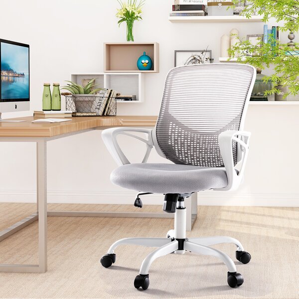 Details about   Big and Tall Office Chair 400lbs Wide Seat Mesh Desk Chair Rolling Swivel 