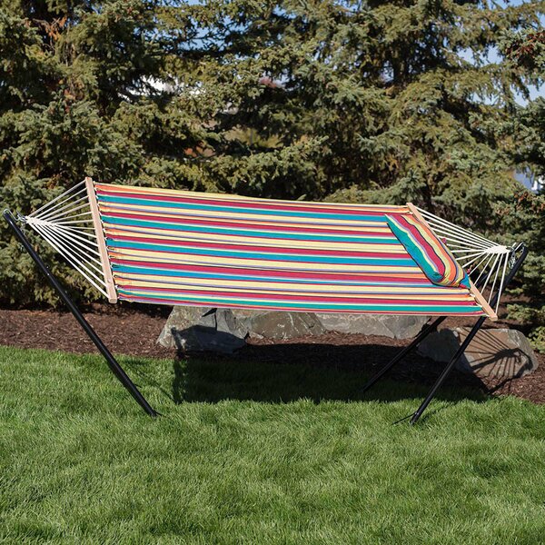Sisler Cotton Fabric Hammock with Stand by Bay Isle Home