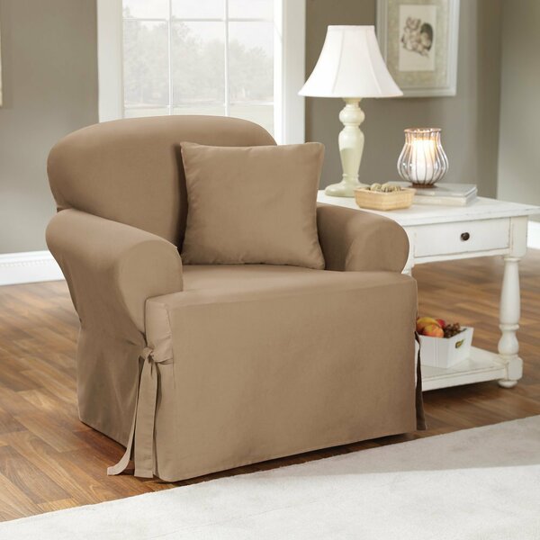 Cotton Duck T-Cushion Armchair Slipcover by Sure Fit