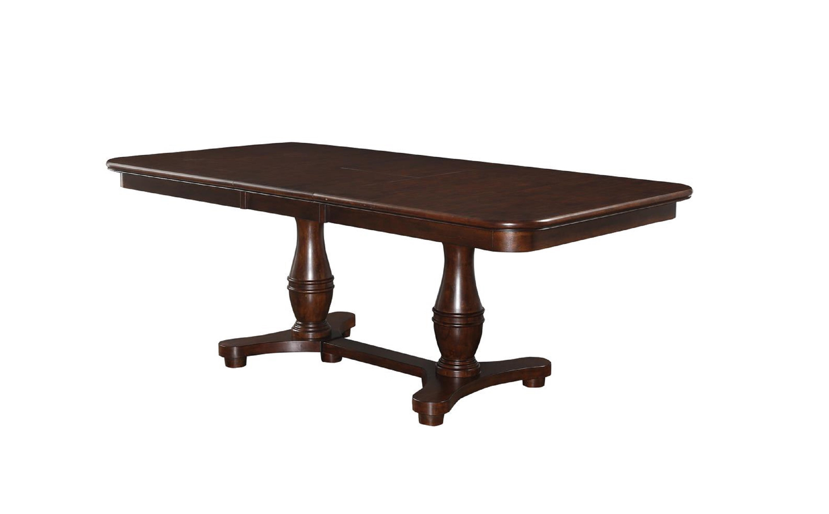Canora Grey Brindley Double Pedestal Extendable Solid Wood Dining