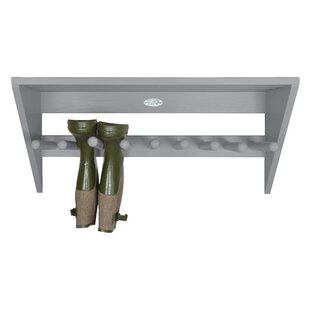 wall mounted boot rack with shelf