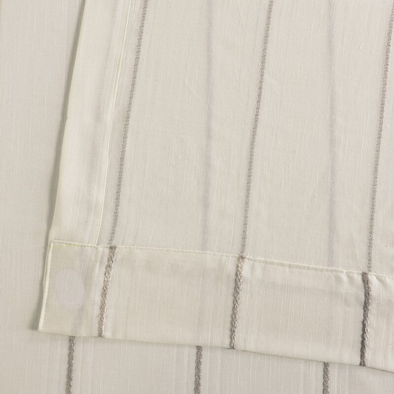 Half Price Drapes Aruba Striped Sheer Rod Pocket Single Curtain Panel ...