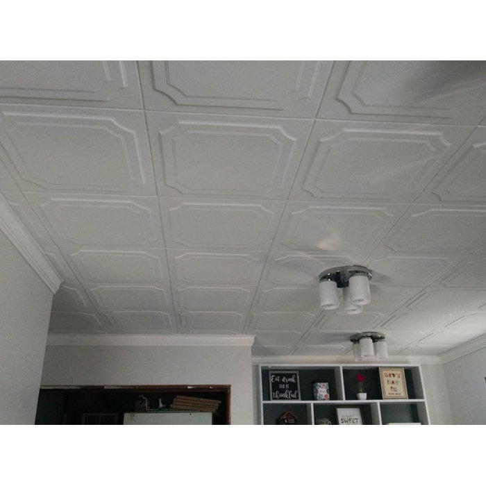 A La Maison Ceilings Virginian 2 Ft X 2 Ft Glue Up Ceiling Tile