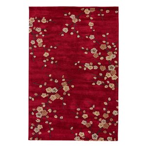 Anselmo Cherry Blossom Red Area Rug