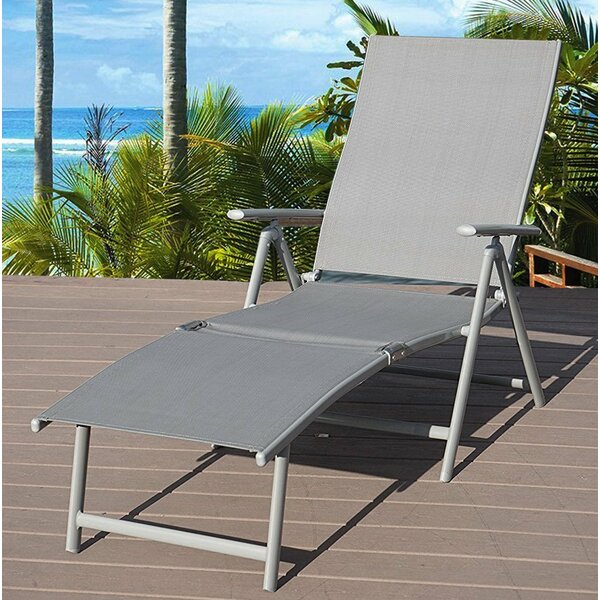 Otterbein Folding Reclining Adjustable Chaise Lounge by Winston Porter