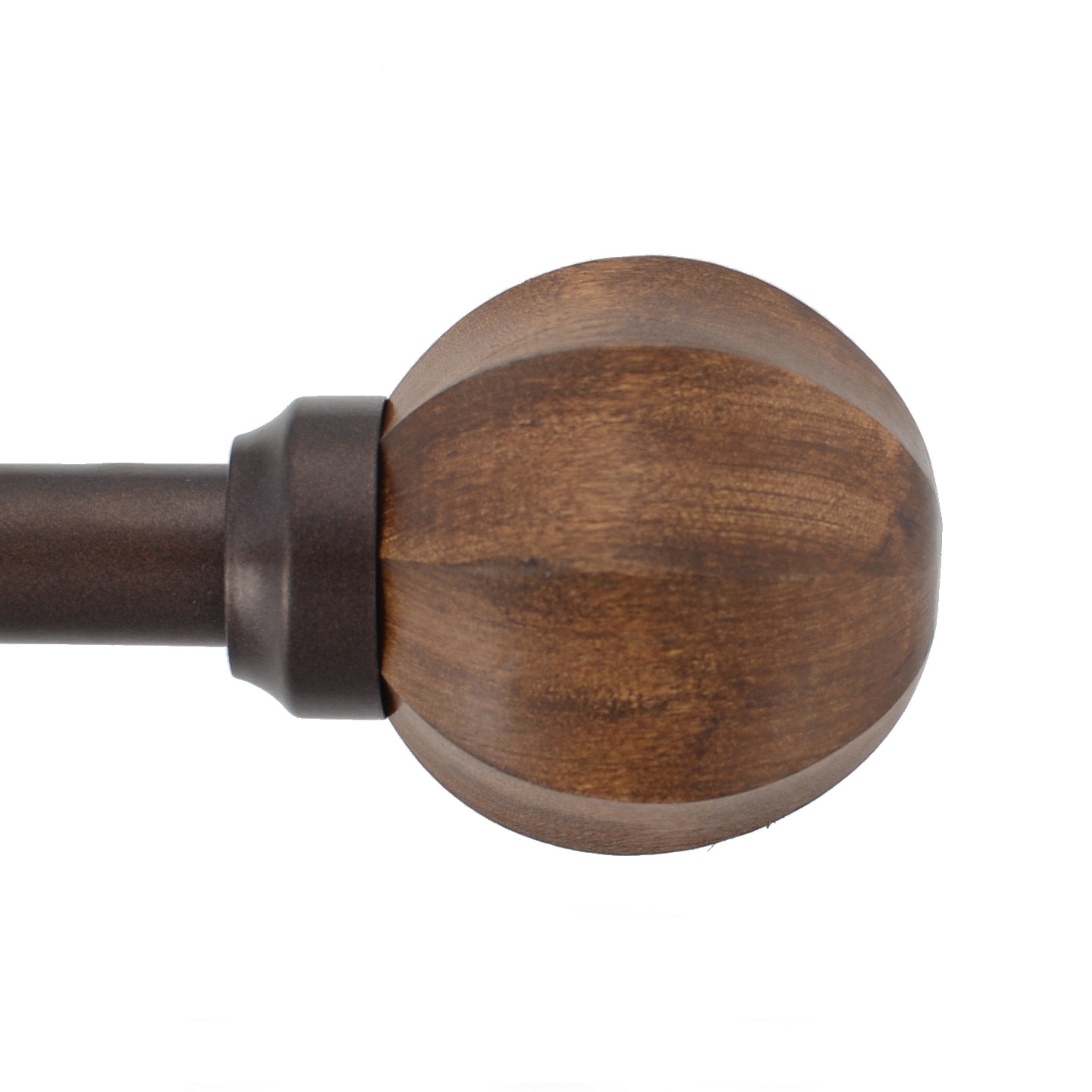 Gracie Oaks Monkton Combe Iron And Wood Expandable Curtain Rod And