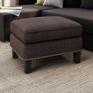 Chocolate Microfiber Ottoman Wayfair Quickview