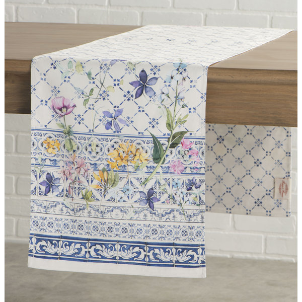 Faience Table Runner by Maison d' Hermine