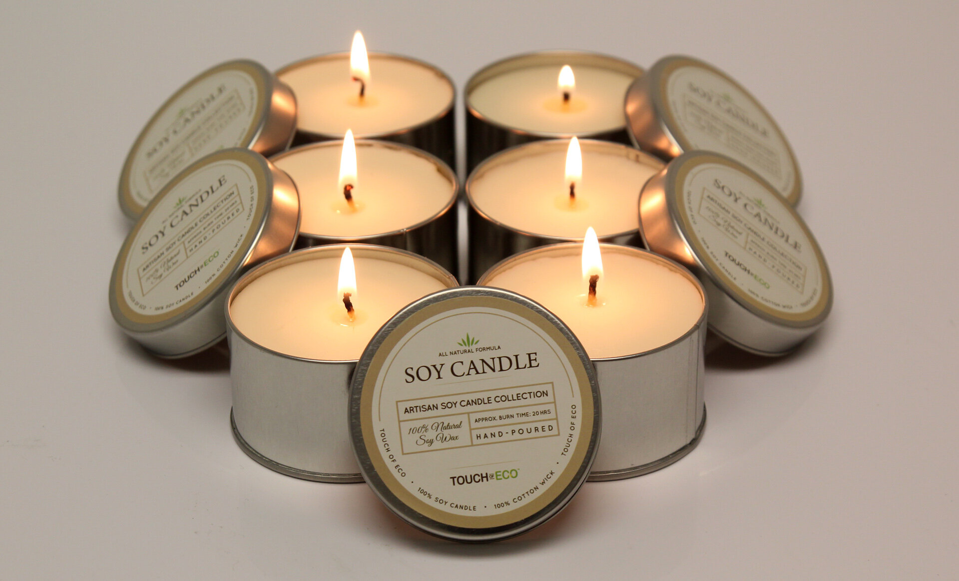 unscented soy candles