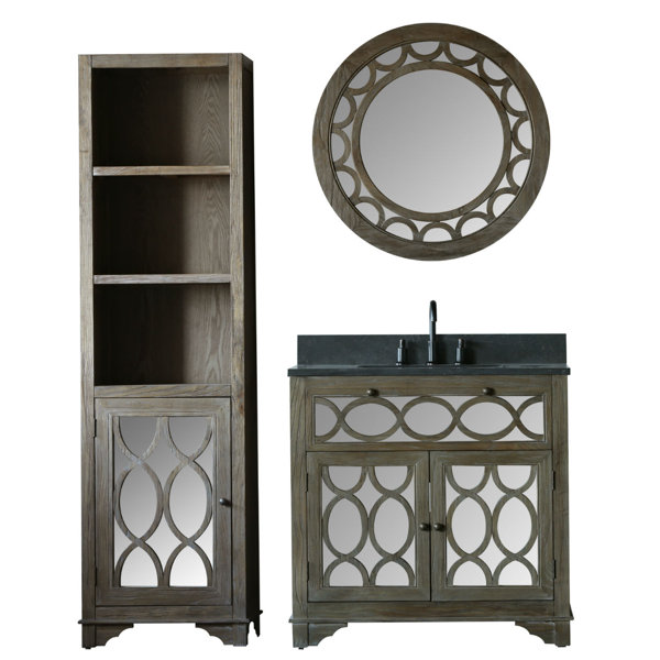 Clarkston 60 Single Bathroom Vanity Set with Mirror by Bungalow Rose