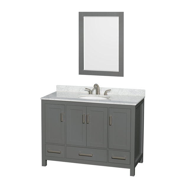 Sheffield 48 Single Bathroom Vanity Set with Mirror by Wyndham Collection