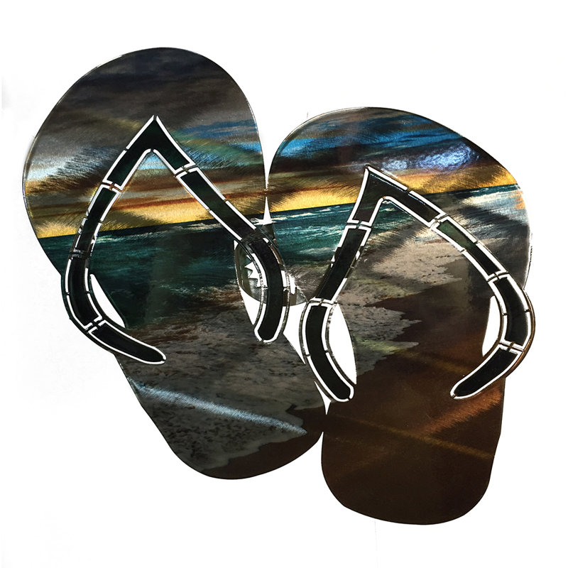 metal flip flop wall decor