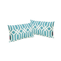 teal lumbar throw pillow
