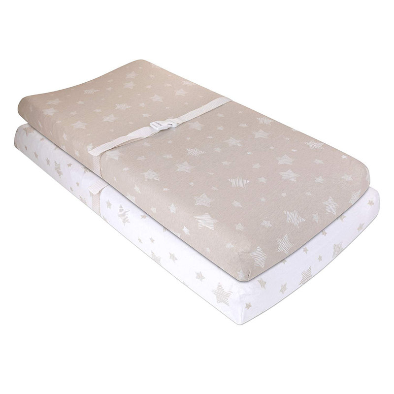 beige changing pad cover