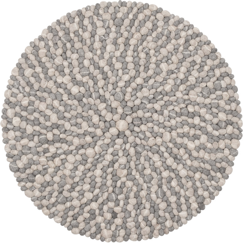 Myfelt Handgefertigter Filzkugel Teppich Ernie In Grau Wayfair De