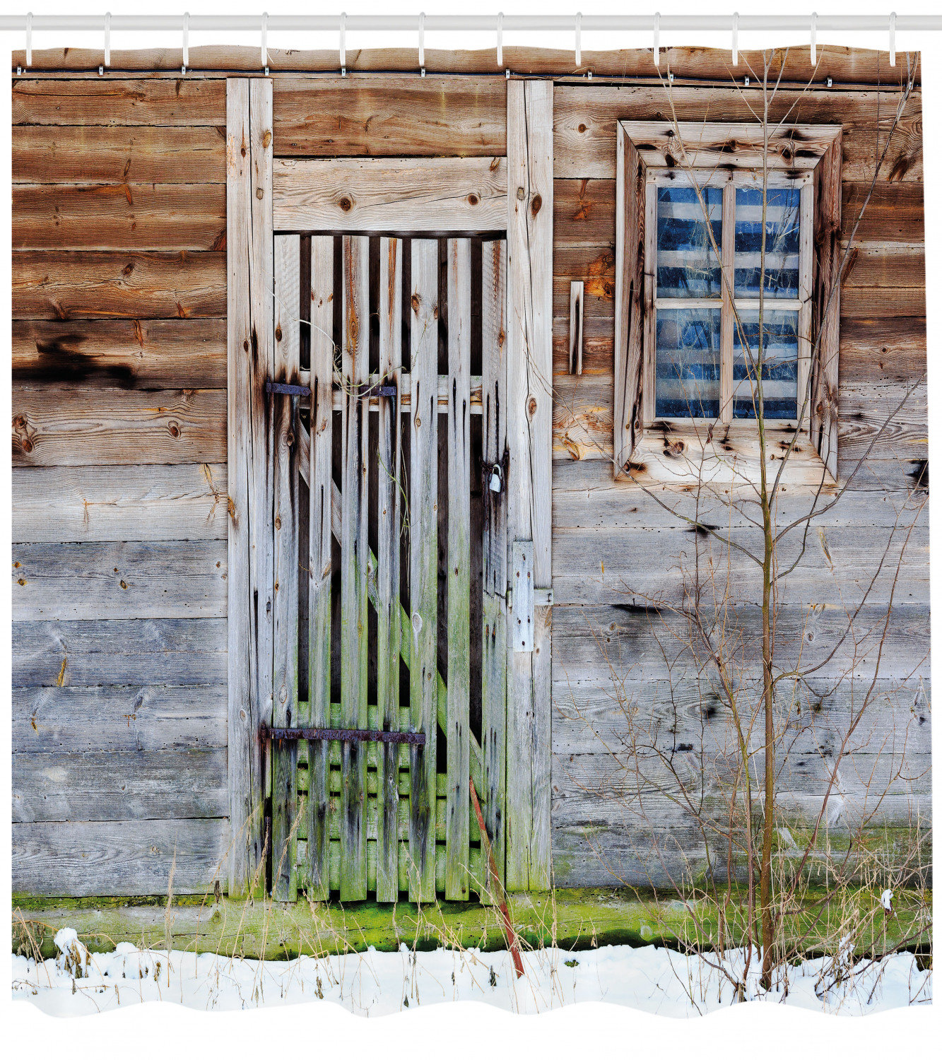 East Urban Home Primitive Shower Curtain Set Hooks Wayfair