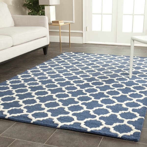 Safavieh Manuel Hand-Tufted Navy Area Rug & Reviews | Wayfair.co.uk