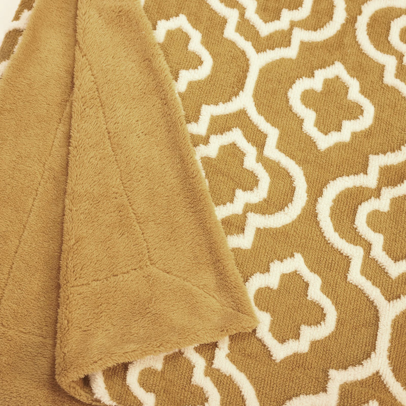 BOON Throw & Blanket Jacquard Sherpa Throw Blanket & Reviews Wayfair