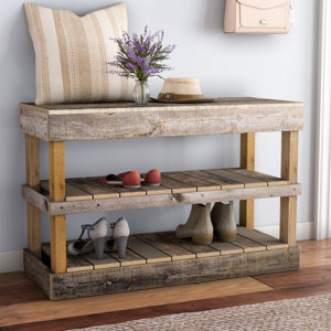 Barnwood 8 Pair Shoe Storage Rack