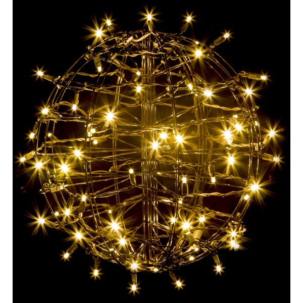 Grapevine Fold Flat Sphere Light with 75 LED Lights by The Holiday Aisle