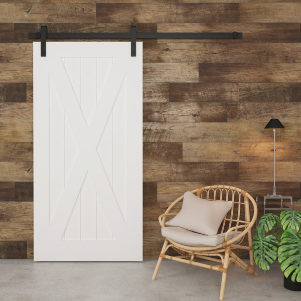 X-Panel Solid Wood Interior Barn Door by Urban Woodcraft