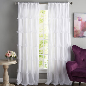 Clarkson Solid Sheer Rod Pocket Single Curtain Panel