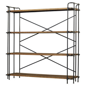 Brown/Black Etagere Bookcase