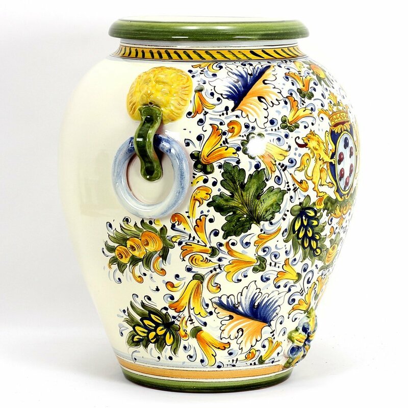 Fleur De Lis Living Aziz Tuscan Orcio Floor Vase Wayfair
