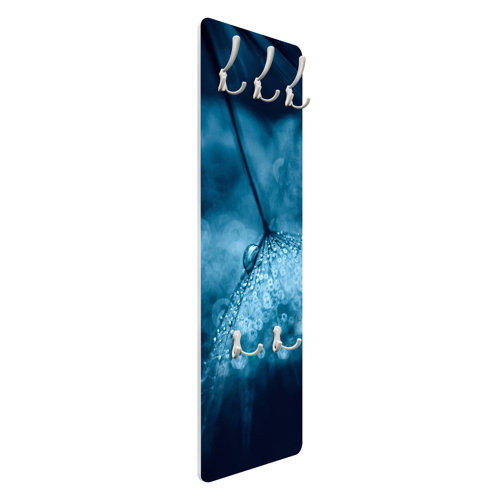 Blue Dandelion in the Rain Wall Mounted Coat Rack Symple Stuff