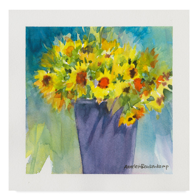 Trademark Art Companions Blue Vase Watercolor Painting Print On