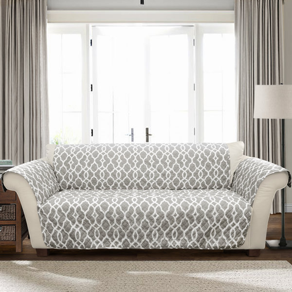 Geo 3 T-Cushion Sofa Slipcover By Charlton Home