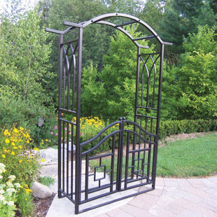 Metal Arbors You Ll Love Wayfair Royal Steel Arbor With Gate