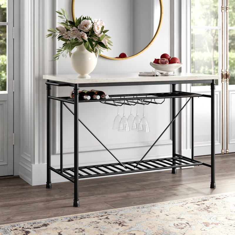 Kelly Clarkson Home Moran Kitchen Island with Marble Top