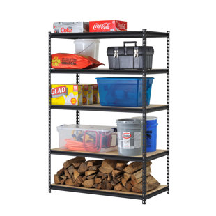Rustic Wood Shelving Units Wayfair 72 H Steel Five Shelf Heavy Duty Shelving Unit