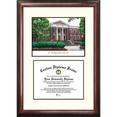 NCAA Akron Zips Scholar Lithograph Diploma Frame Campus Images